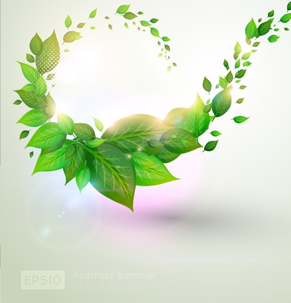 Green Leafs Background 2 ((eps (20 files)