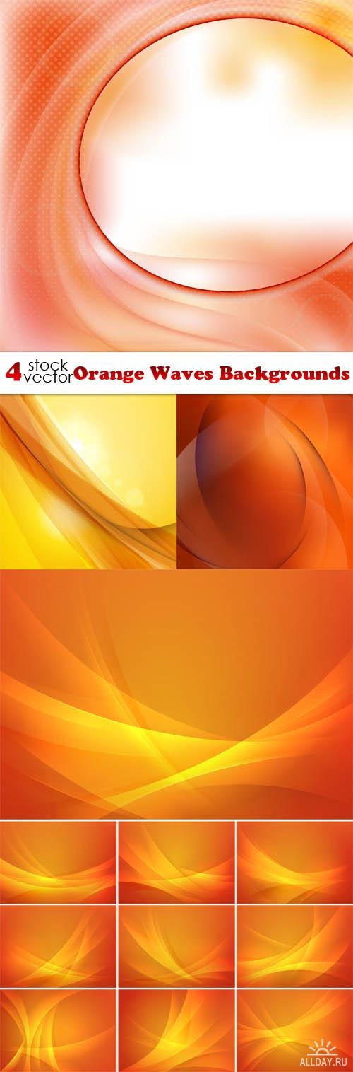 Orange Waves Backgrounds ((aitff (9 files)