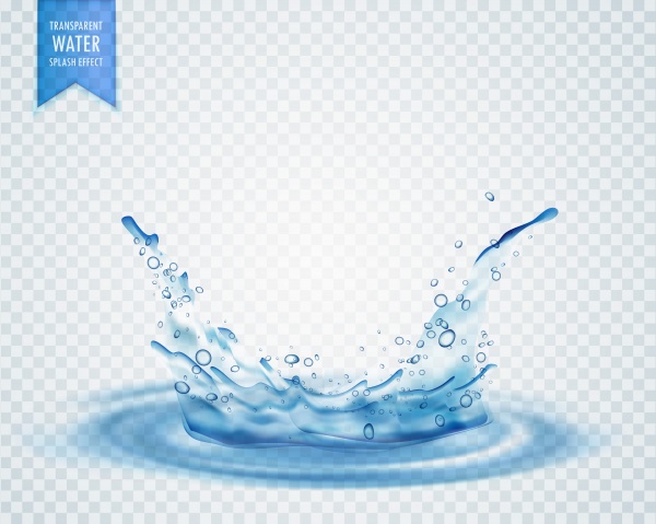 Realistic water splash and fluid drop effect ((eps (20 files)
