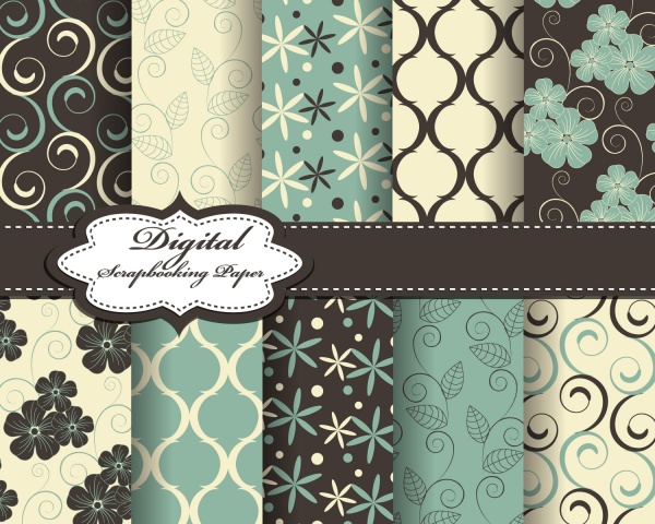Seamless Pattern Collection 33 ((eps (40 files)