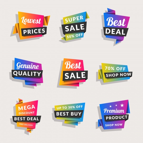 Set of sale vector banners, shopping tags ((eps (34 files)