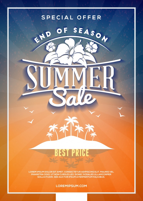 Summer sale flyer or banner vector design template ((eps (30 files)