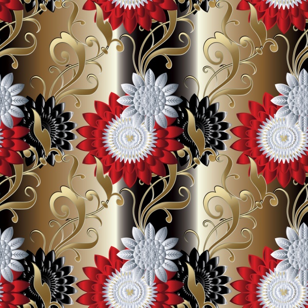 Vector backgrounds with floral and abstract patterns ((eps (50 files)