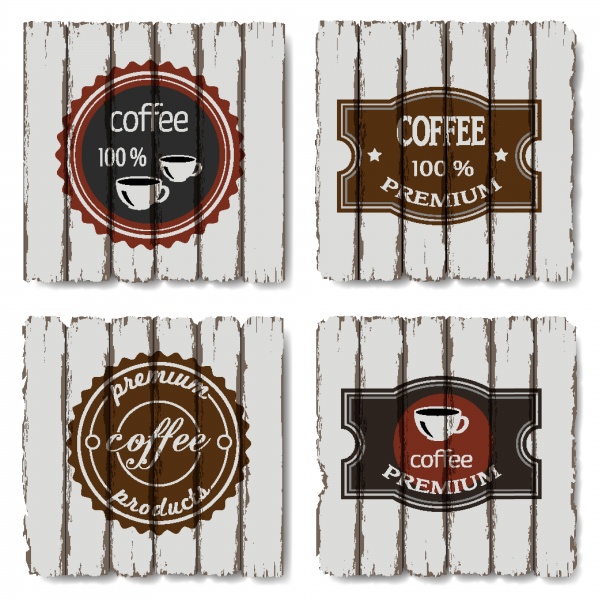 Vector coffee labels in retro style ((eps (28 files)