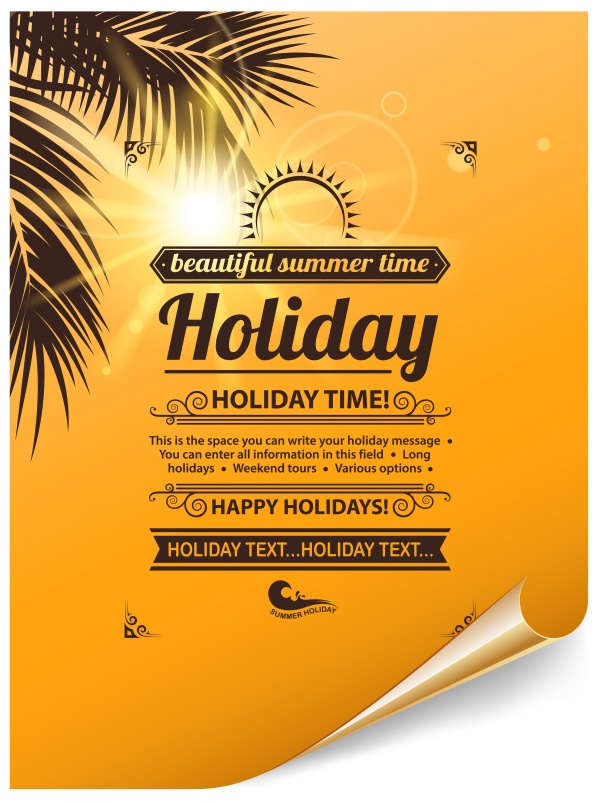 Vector tropical holiday sketch ((eps (45 files)