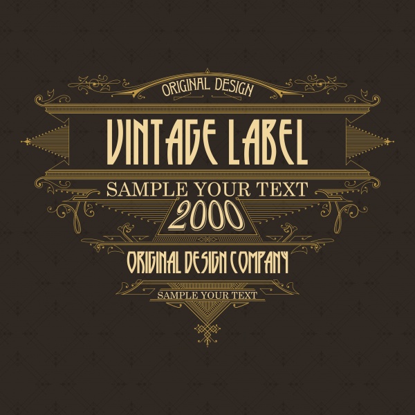 Vintage typographic vector premium label ((eps (50 files)