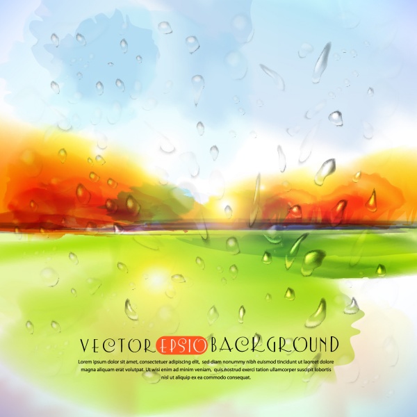 Watercolor Landscape - 20 Vector ((eps (40 files)