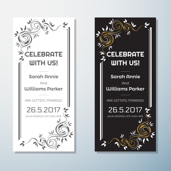 Wedding vector invitation vintage flyer background design template ((eps (30 files)