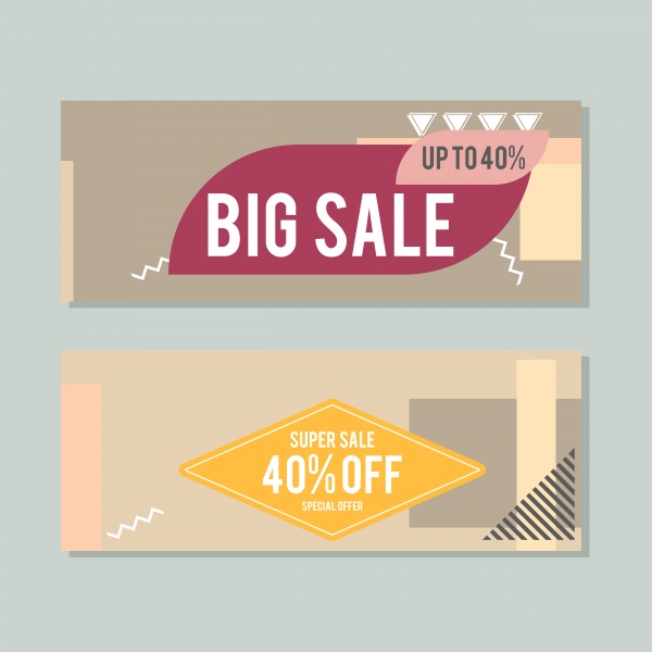 50 vintage vector discount banners ((eps (100 files)