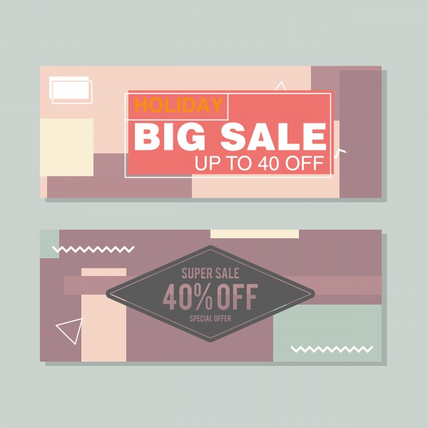 50 vintage vector discount banners ((eps (100 files)