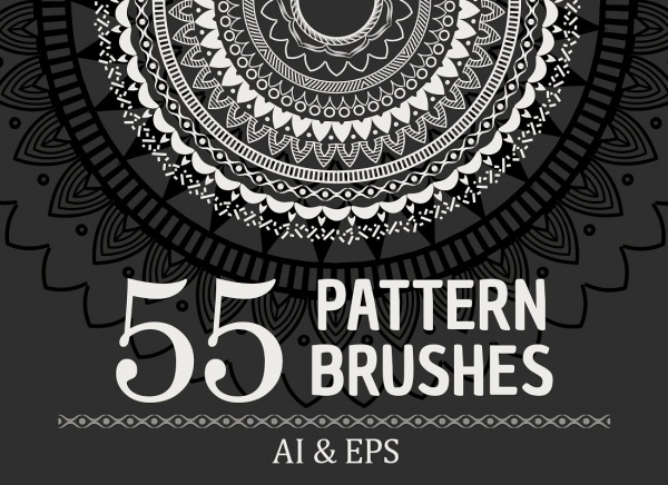 55 Vector Patterns Brushes ((eps ((ai (7 files)