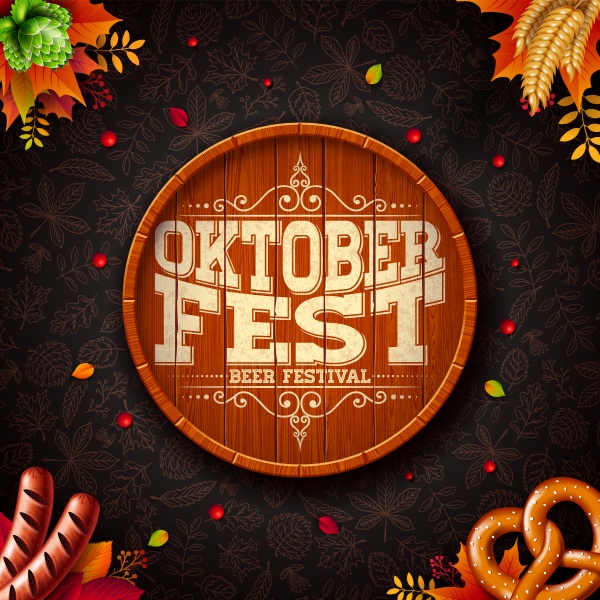 Autumn vector background, party flyer, oktoberfest banner ((eps (22 files)