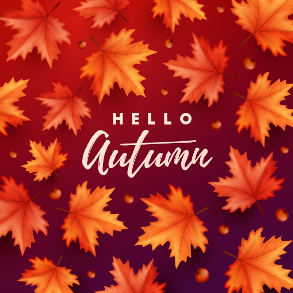 Autumn vector backgrounds with leaves and balloons ((eps (18 files)