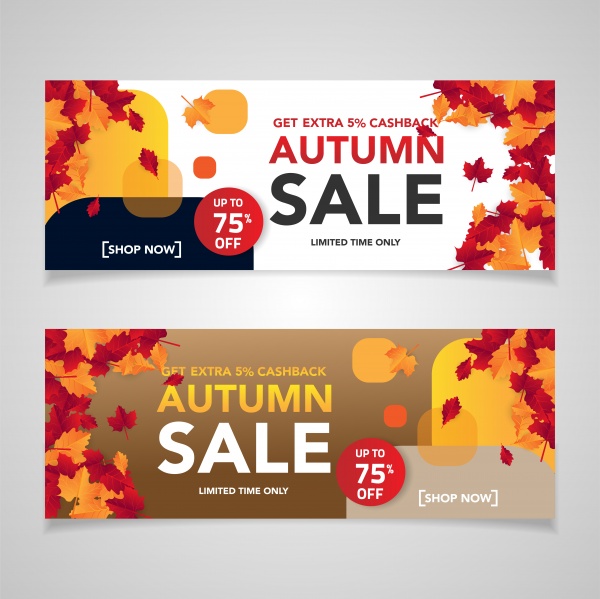 Autumn vector banner and roll-up template ((eps (8 files)