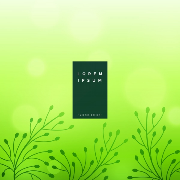Green leaves card cover vector background ((eps (36 files)