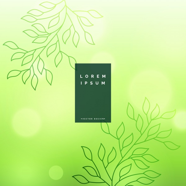 Green leaves card cover vector background ((eps (36 files)
