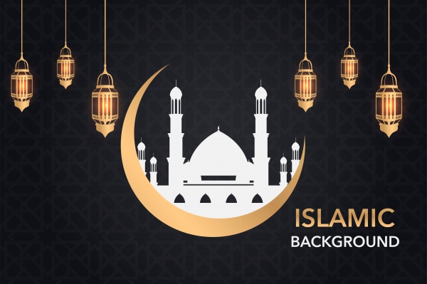 Islamic vector background set ((eps (18 files)