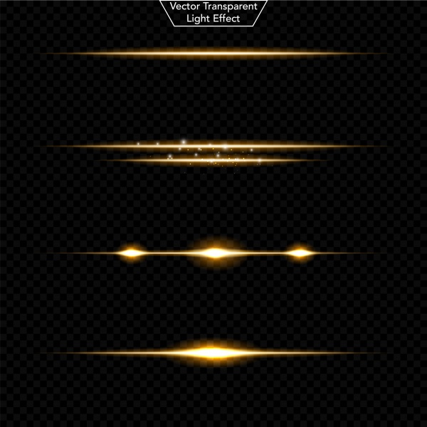 Light effect gold vector set ((eps (18 files)