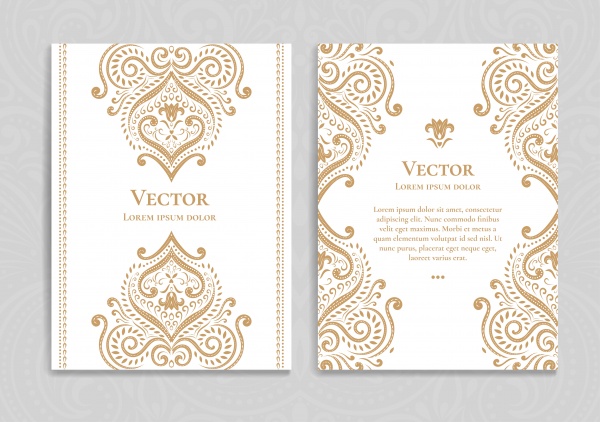Luxury vector card with gold ornament ((eps (20 files)