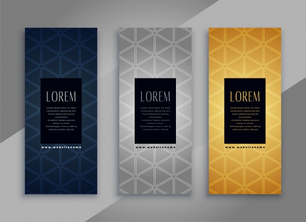 Premium set of vector geometric banners ((eps (20 files)