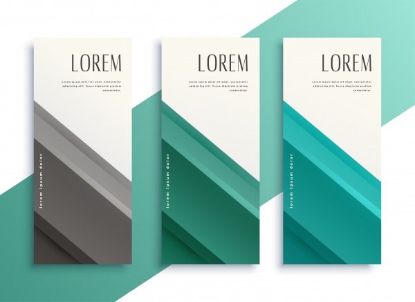 Premium set of vector geometric banners ((eps (20 files)
