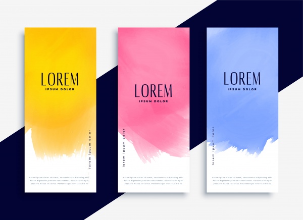 Premium set of vector geometric banners ((eps (20 files)