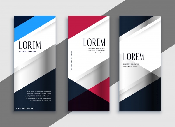 Premium set of vector geometric banners ((eps (20 files)