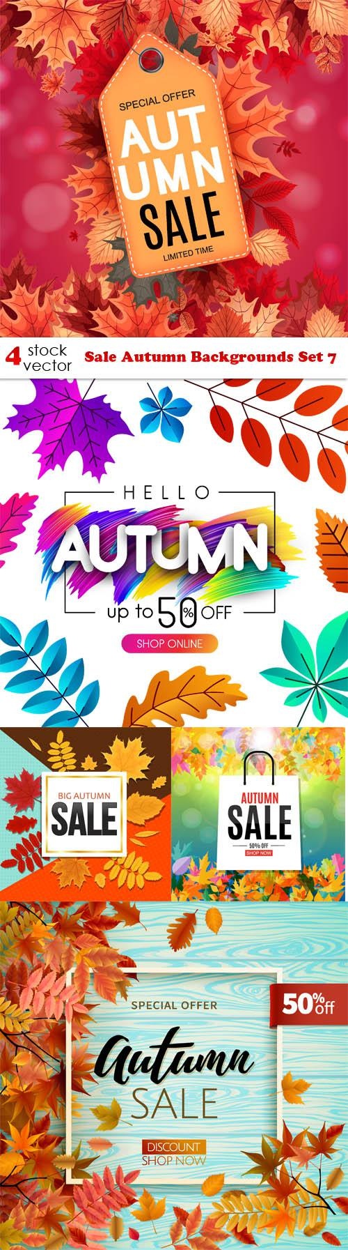 Sale Autumn Backgrounds Set 7 ((ai ((tff (11 files)