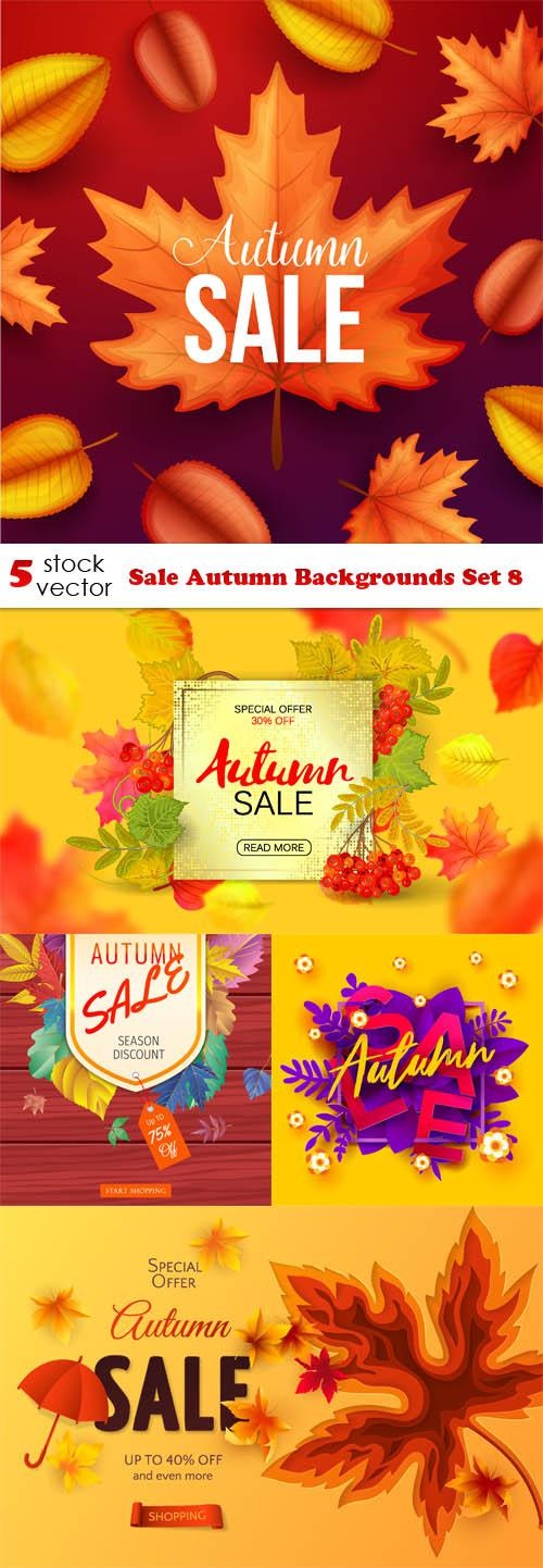 Sale Autumn Backgrounds Set 8 ((ai ((tff (11 files)