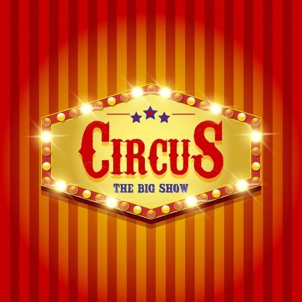 Vector advertising poster for circus amazing show, invitation to cirque performance ((ai (14 files)