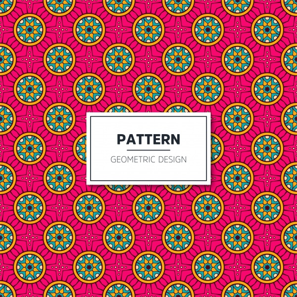 Vector seamless pattern with abstract ornament, mandala pattern ((eps (18 files)