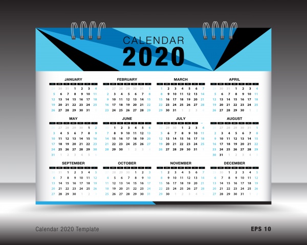 Calendar 2019 year template creative vector design 4 ((eps (8 files)