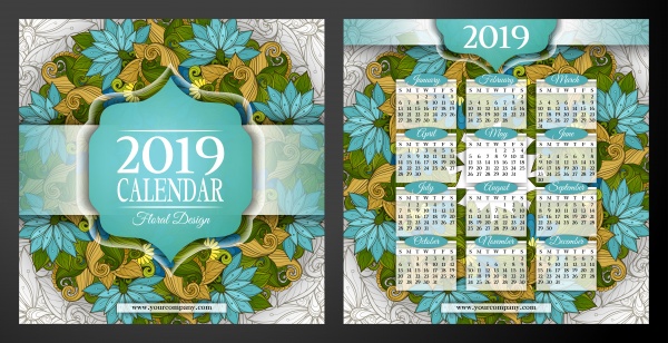 Calendar 2020 year template creative vector design 3 ((eps (6 files)