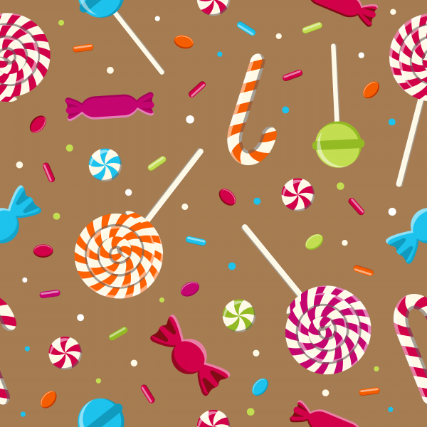 Candy Vector Seamless Pattern ((eps ((ai ((png (6 files)