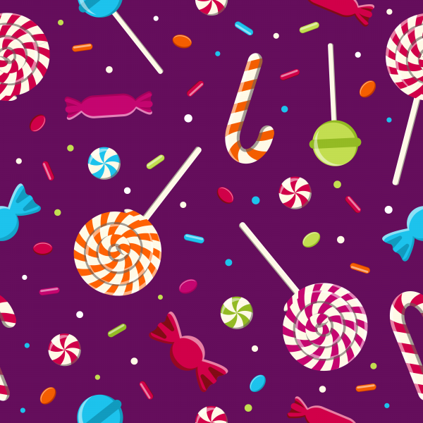 Candy Vector Seamless Pattern ((eps ((ai ((png (6 files)