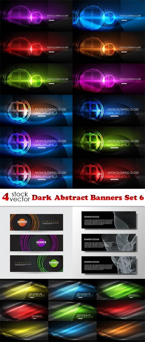 Dark Abstract Banners Set 6 ((aitff (9 files)