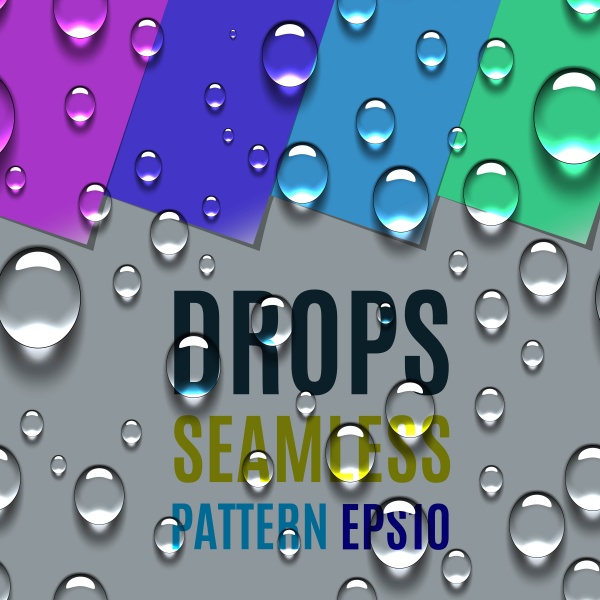 Rain drop realistic abstract seamless background ((eps (20 files)