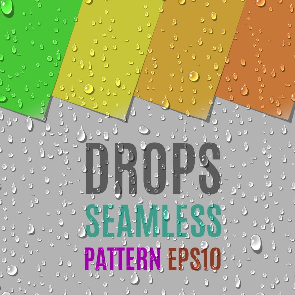Rain drop realistic abstract seamless background ((eps (20 files)