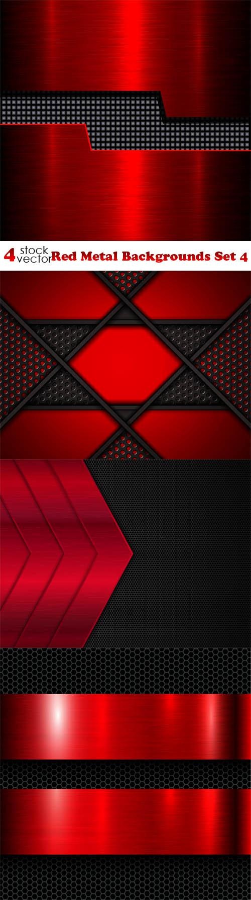 Red Metal Backgrounds Set 4 ((aitff (9 files)