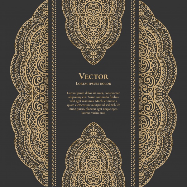 Vector vintage backgrounds with gold ornaments and patterns ((eps (24 files)