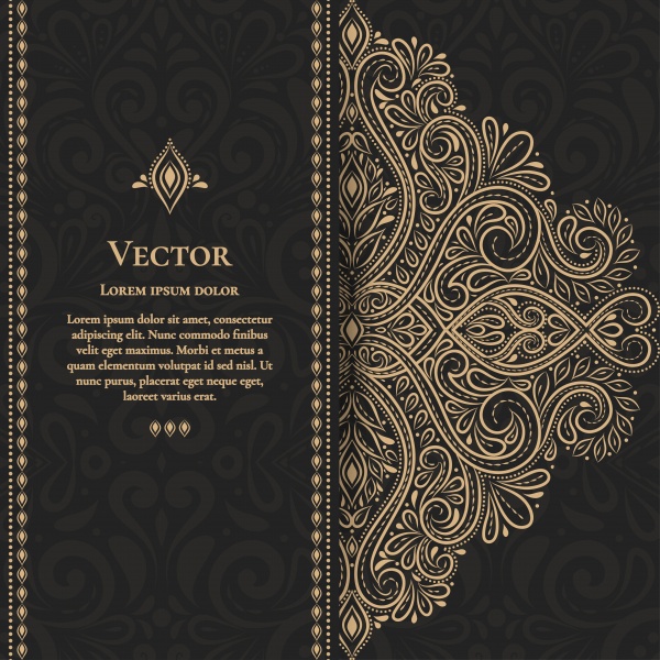 Vector vintage backgrounds with gold ornaments and patterns ((eps (24 files)