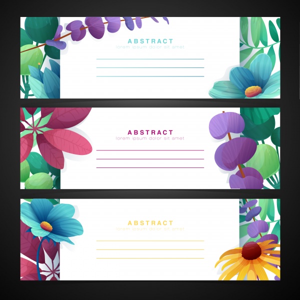 Banner design template for seasonal sale, elegant decoration of flowers, plants, grass ((eps (28 files)