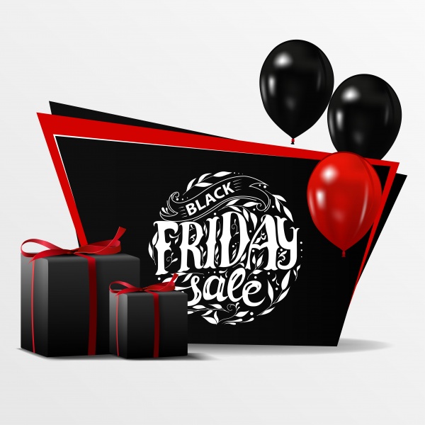 Black Friday sale vector banner with black piggy bank (12 files)