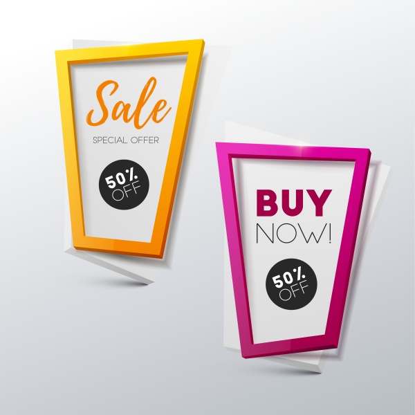 Color vector banners, vector elements discount ((eps (18 files)