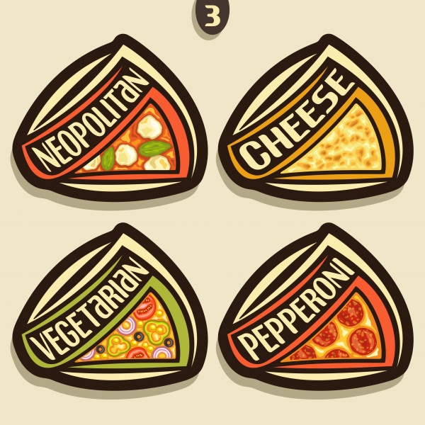 Food vector labels and stickers in vintage style ((eps (26 files)