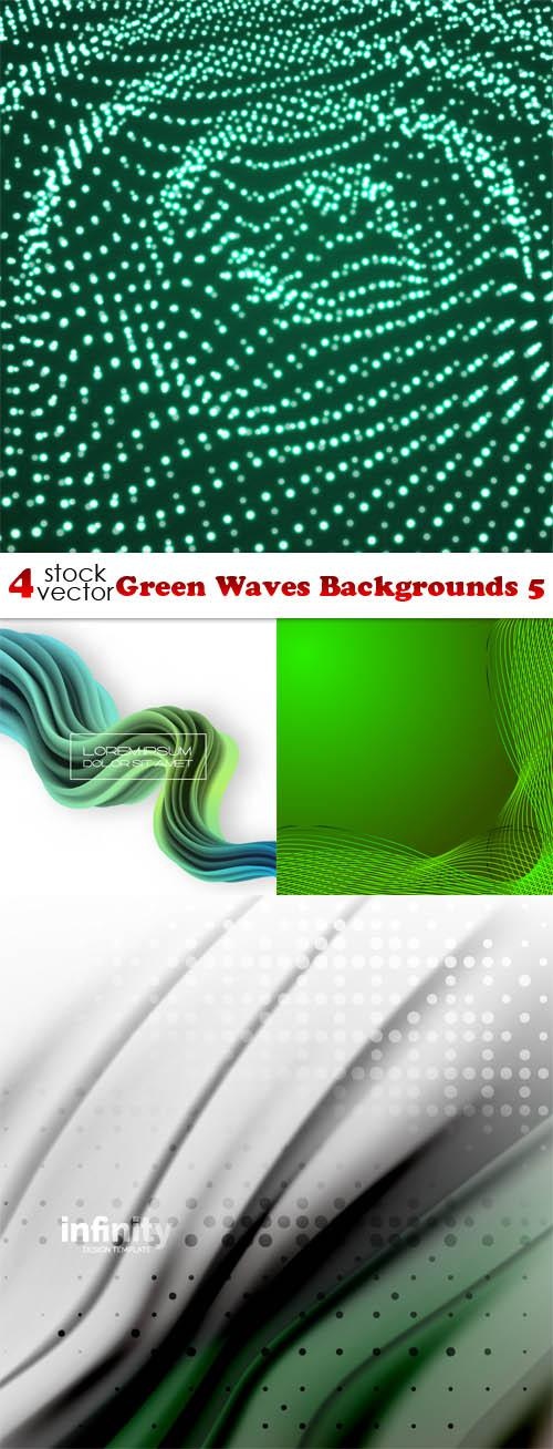 Green Waves Backgrounds 5 ((aitff (9 files)