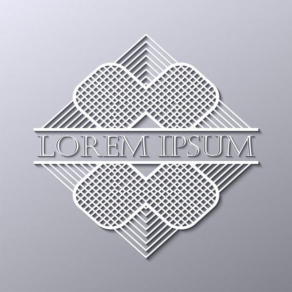 Luxury art deco white vector frame, vector label for logo ((eps (38 files)