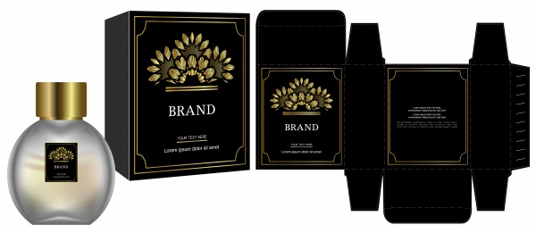 Perfume packaging vector design template ((eps (22 files)
