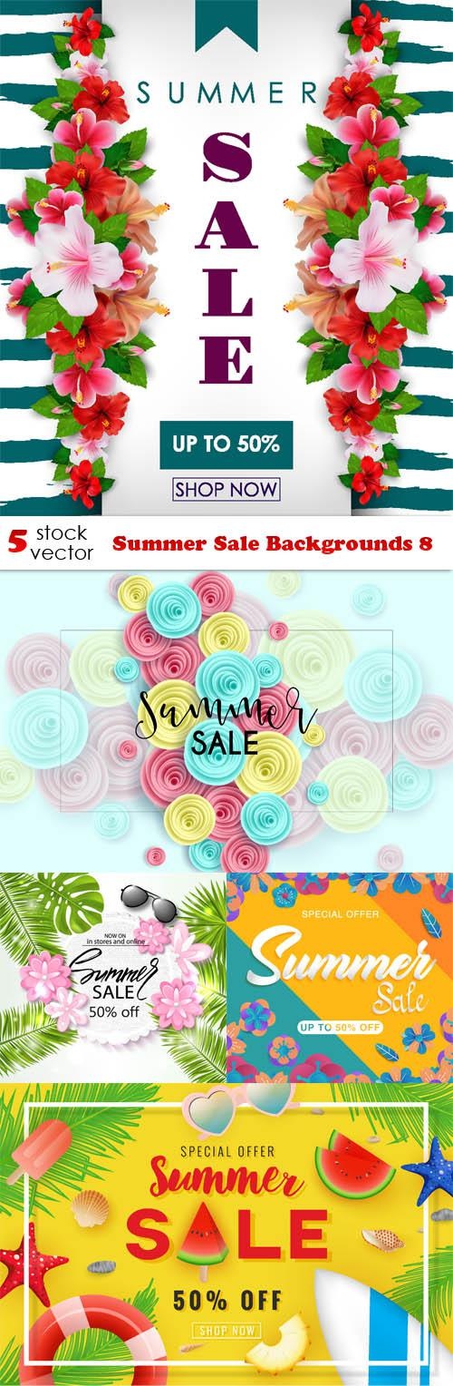 Summer Sale Backgrounds 8 ((ai (11 files)