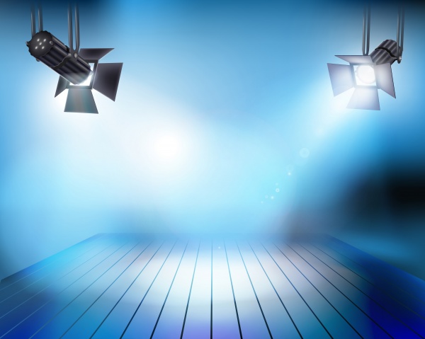 Various stage lights in the dark, vector spotlight on stage ((eps (22 files)